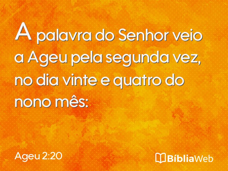 Ageu 2:20 em imagem para compartilhar
