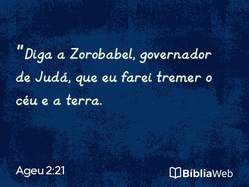 Ageu 2:21 em imagem para compartilhar