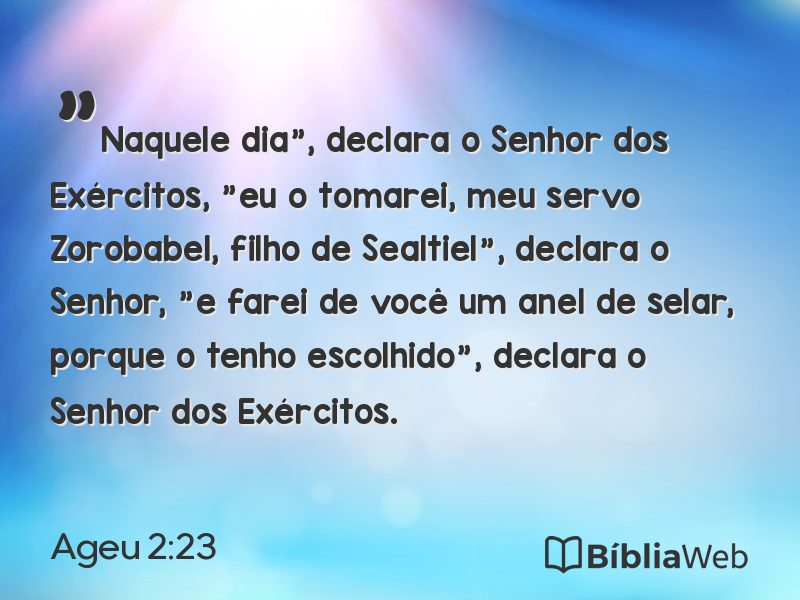 Ageu 2:23 em imagem para compartilhar
