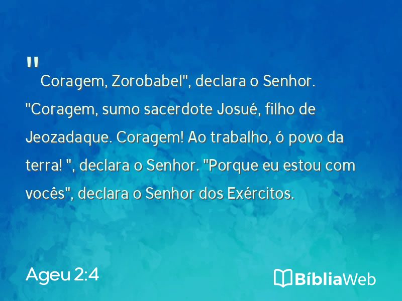 Ageu 2:4 em imagem para compartilhar