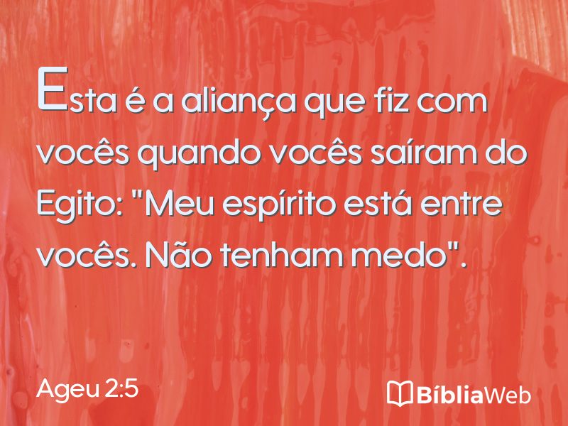 Ageu 2:5 em imagem para compartilhar