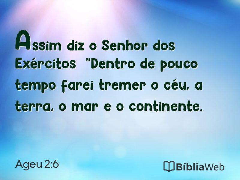 Ageu 2:6 em imagem para compartilhar