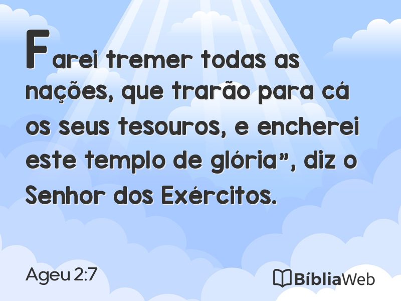 Ageu 2:7 em imagem para compartilhar