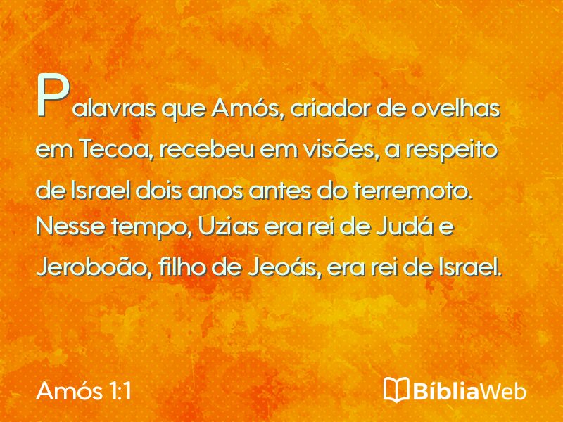 Amós 1:1 em imagem para compartilhar