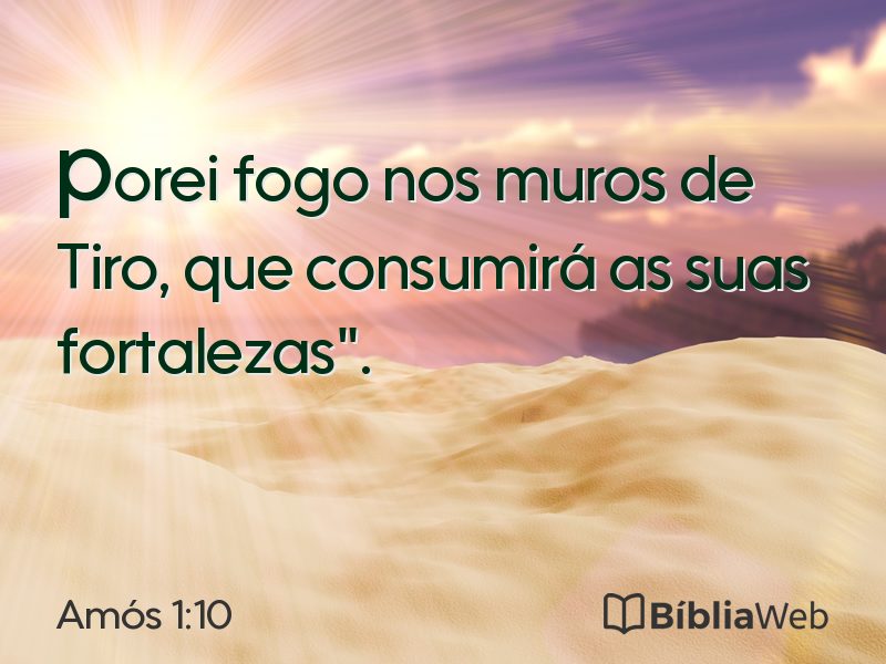 Amós 1:10 em imagem para compartilhar