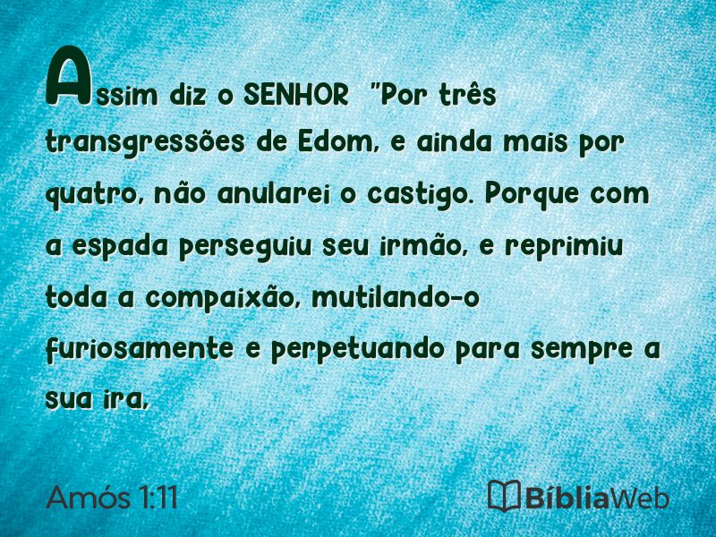 Amós 1:11 em imagem para compartilhar