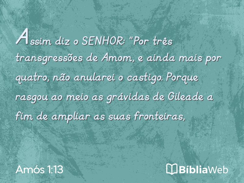 Amós 1:13 em imagem para compartilhar