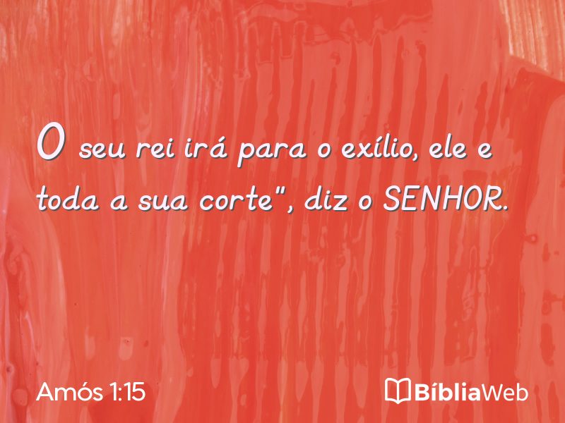 Amós 1:15 em imagem para compartilhar
