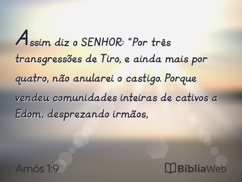Amós 1:9 em imagem para compartilhar