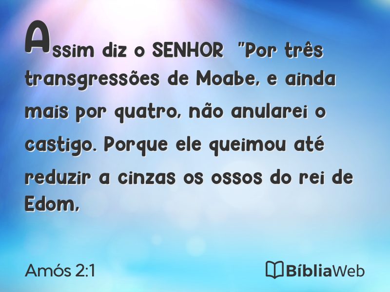 Amós 2:1 em imagem para compartilhar