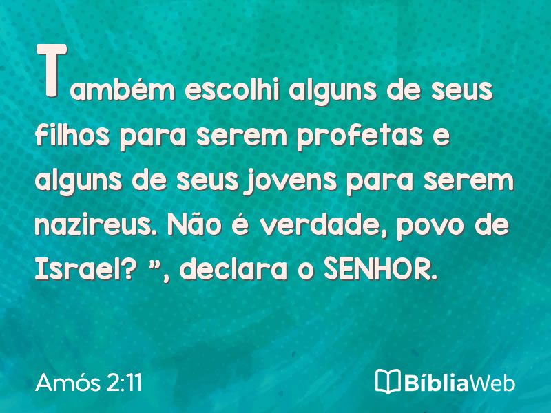 Amós 2:11 em imagem para compartilhar
