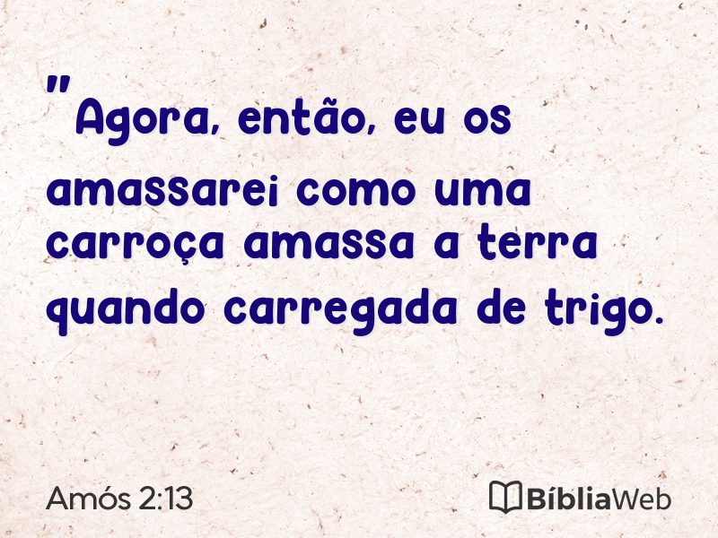 Amós 2:13 em imagem para compartilhar