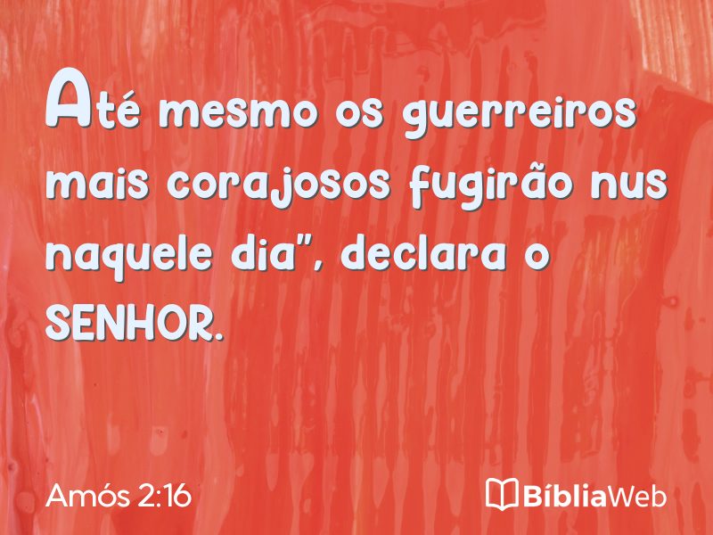 Amós 2:16 em imagem para compartilhar