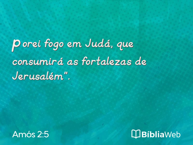 Amós 2:5 em imagem para compartilhar