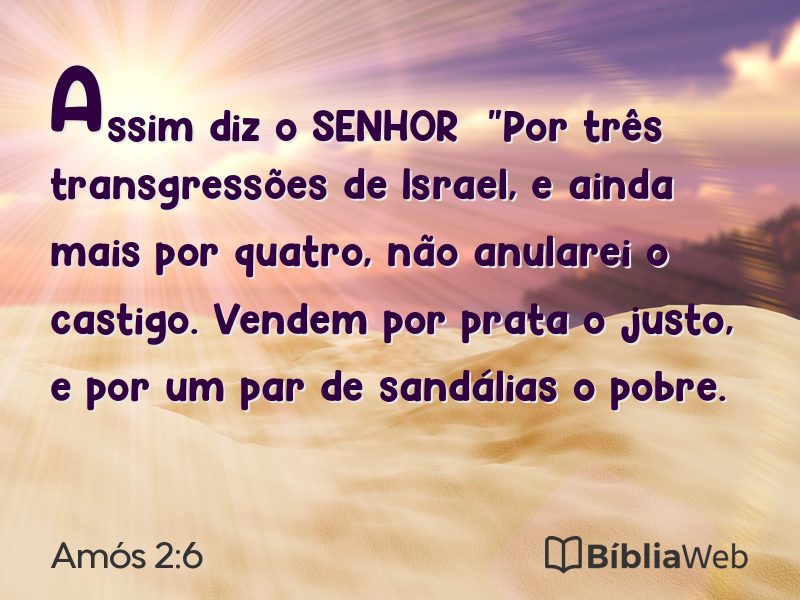 Amós 2:6 em imagem para compartilhar