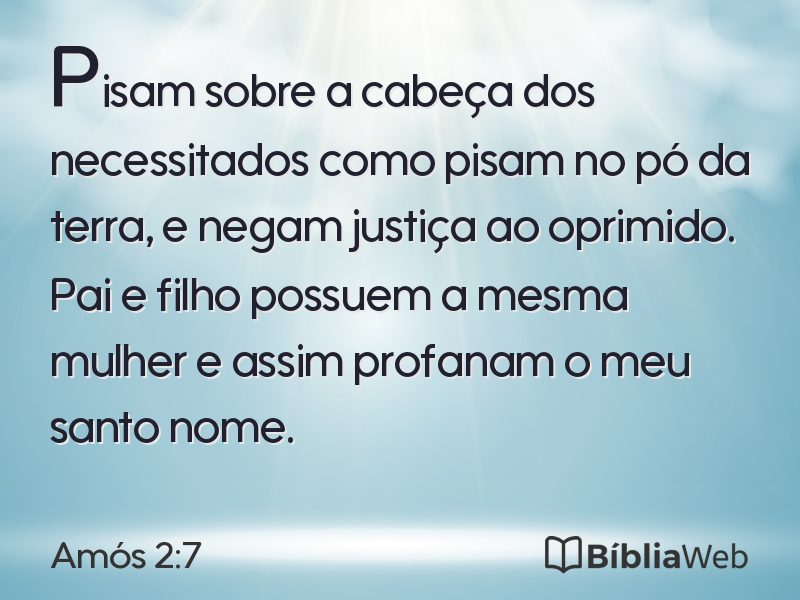 Amós 2:7 em imagem para compartilhar