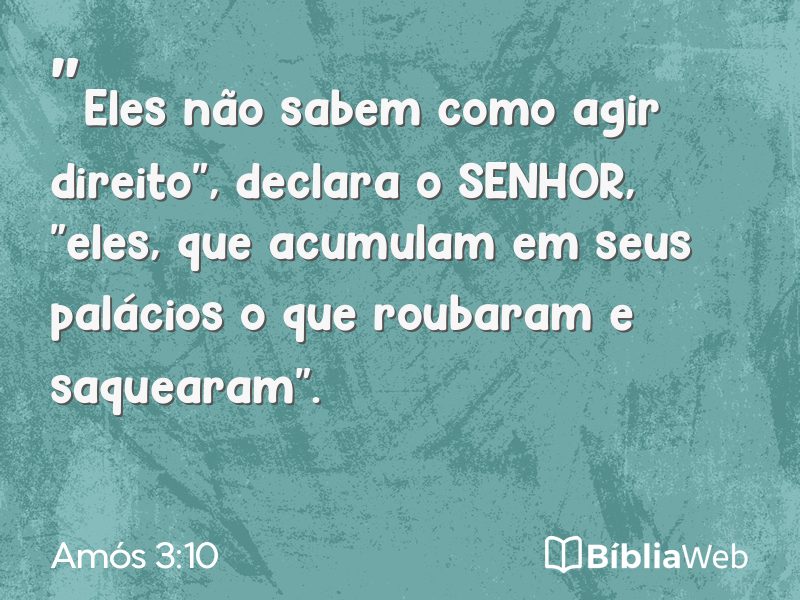 Amós 3:10 em imagem para compartilhar