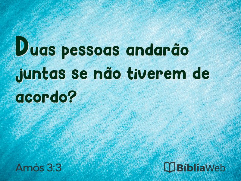 Amós 3:3 em imagem para compartilhar