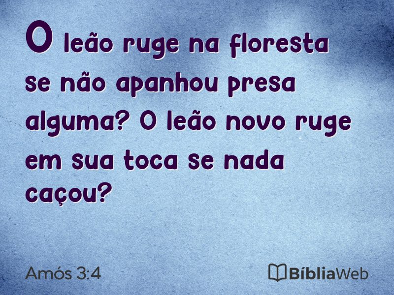 Amós 3:4 em imagem para compartilhar