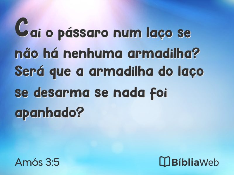 Amós 3:5 em imagem para compartilhar