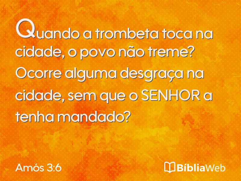 Amós 3:6 em imagem para compartilhar