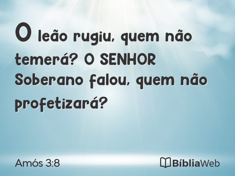 Amós 3:8 em imagem para compartilhar