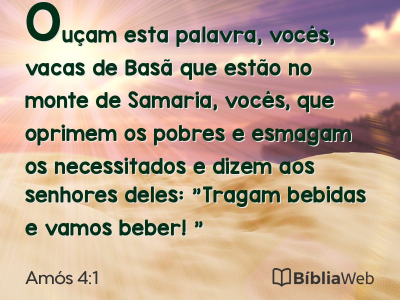 Amós 4:1 em imagem para compartilhar