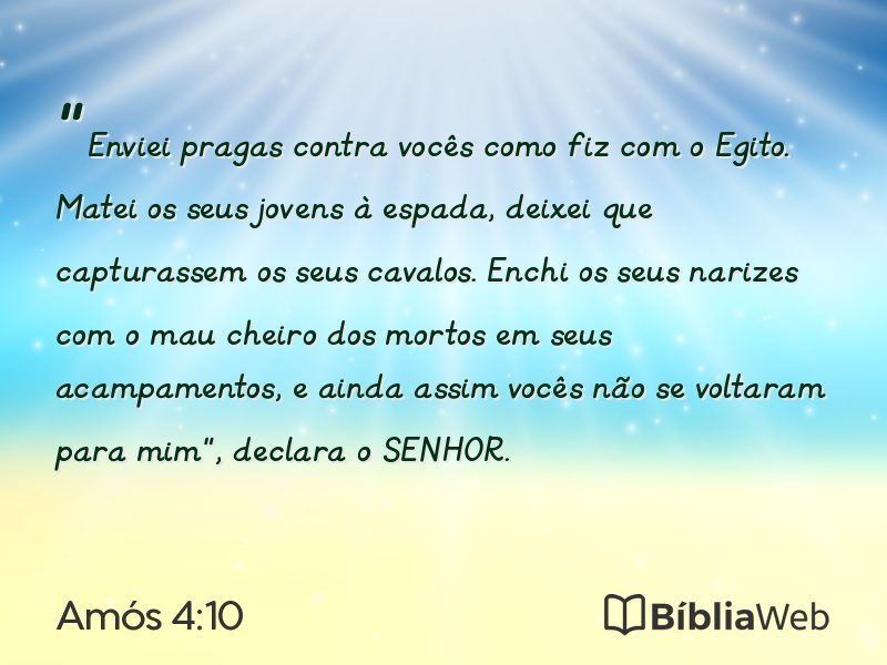 Amós 4:10 em imagem para compartilhar