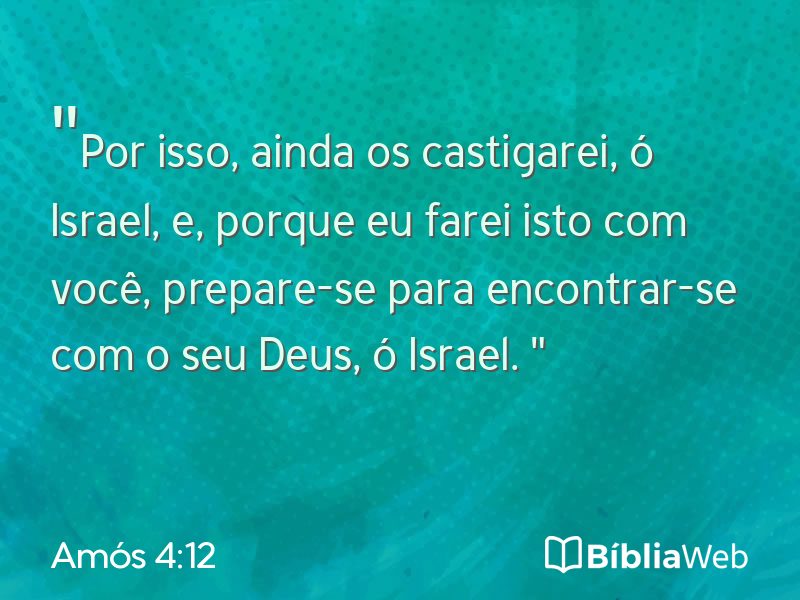 Amós 4:12 em imagem para compartilhar