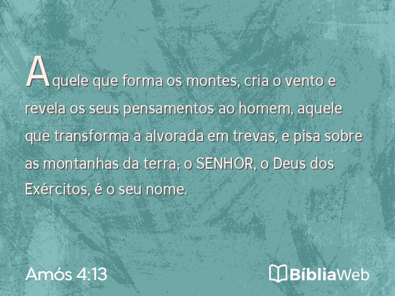 Amós 4:13 em imagem para compartilhar