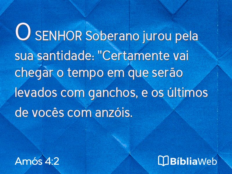 Amós 4:2 em imagem para compartilhar