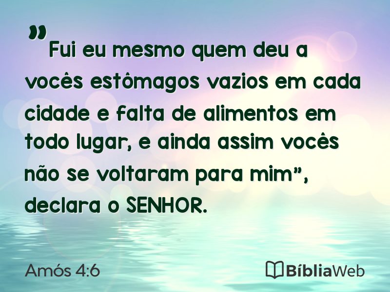 Amós 4:6 em imagem para compartilhar