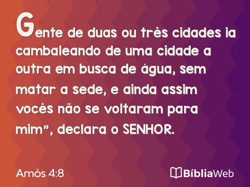 Amós 4:8 em imagem para compartilhar