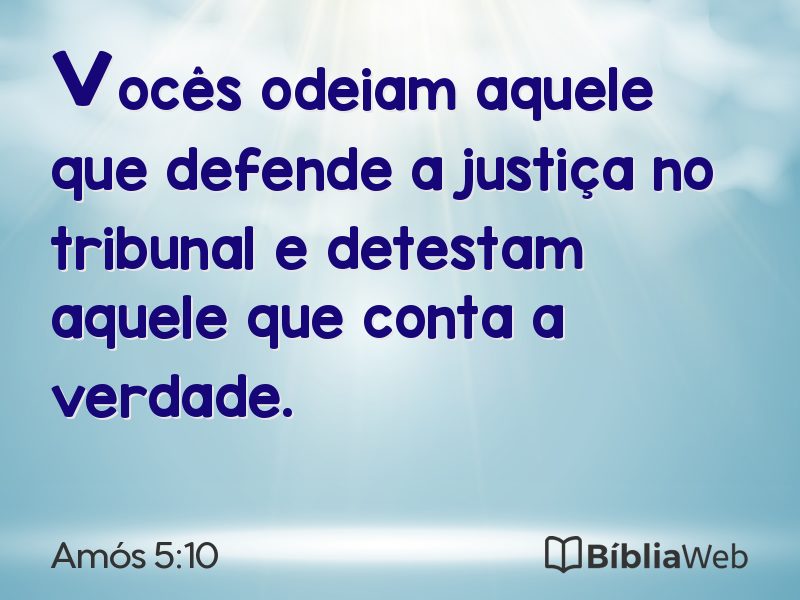 Amós 5:10 em imagem para compartilhar