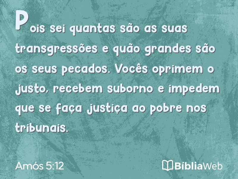Amós 5:12 em imagem para compartilhar