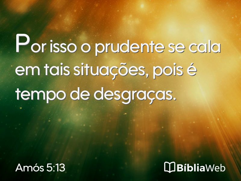 Amós 5:13 em imagem para compartilhar