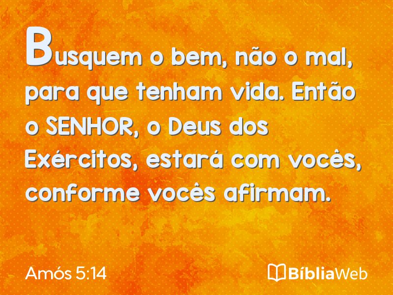 Amós 5:14 em imagem para compartilhar