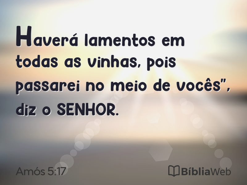 Amós 5:17 em imagem para compartilhar