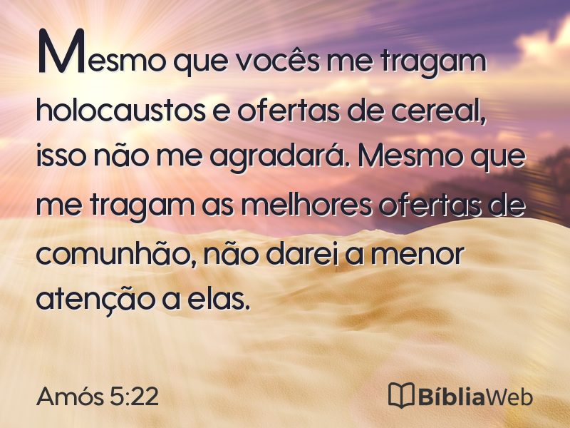 Amós 5:22 em imagem para compartilhar