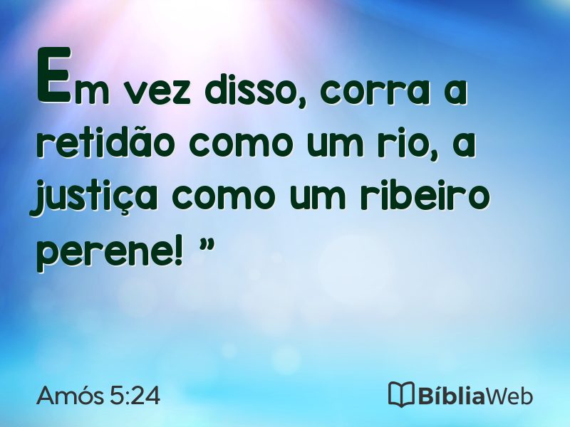 Amós 5:24 em imagem para compartilhar