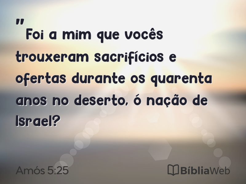 Amós 5:25 em imagem para compartilhar