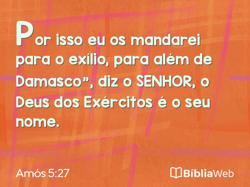 Amós 5:27 em imagem para compartilhar