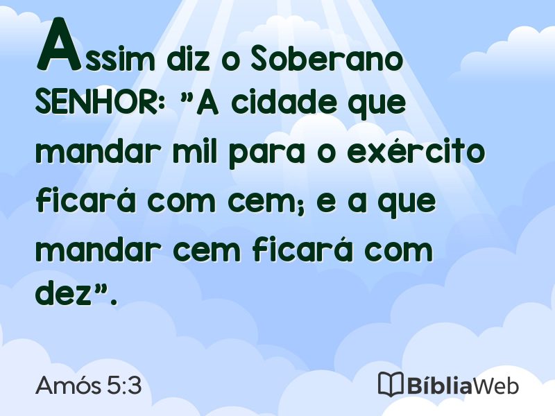 Amós 5:3 em imagem para compartilhar