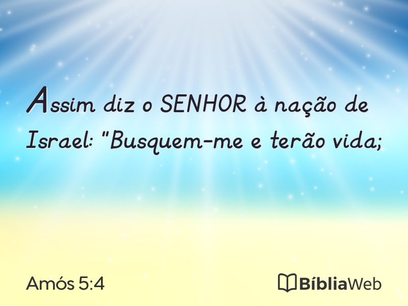 Amós 5:4 em imagem para compartilhar