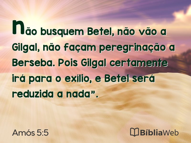 Amós 5:5 em imagem para compartilhar