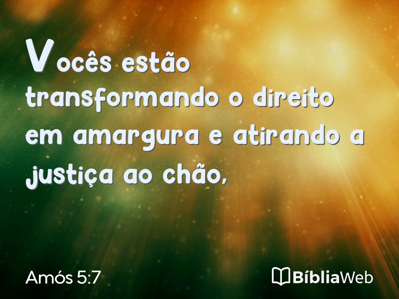 Amós 5:7 em imagem para compartilhar