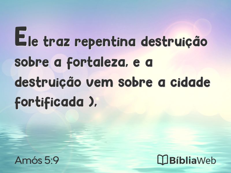 Amós 5:9 em imagem para compartilhar