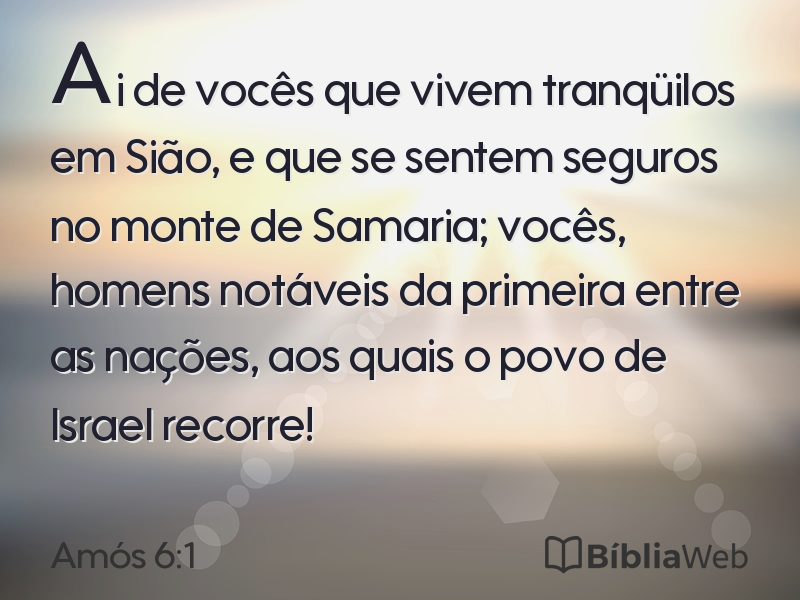 Amós 6:1 em imagem para compartilhar