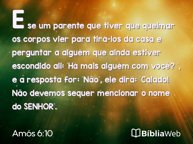Amós 6:10 em imagem para compartilhar