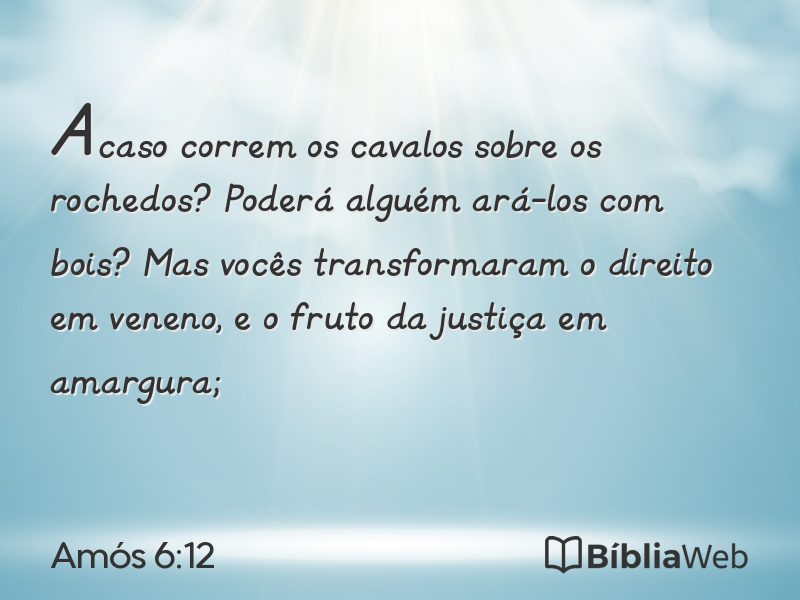 Amós 6:12 em imagem para compartilhar